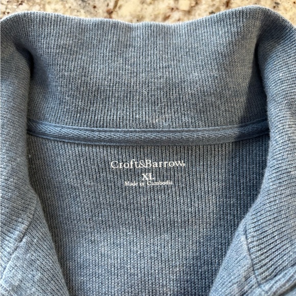 Croft & Barrow Men's Light Blue Zip-Up Sweater - Picture 5 of 5